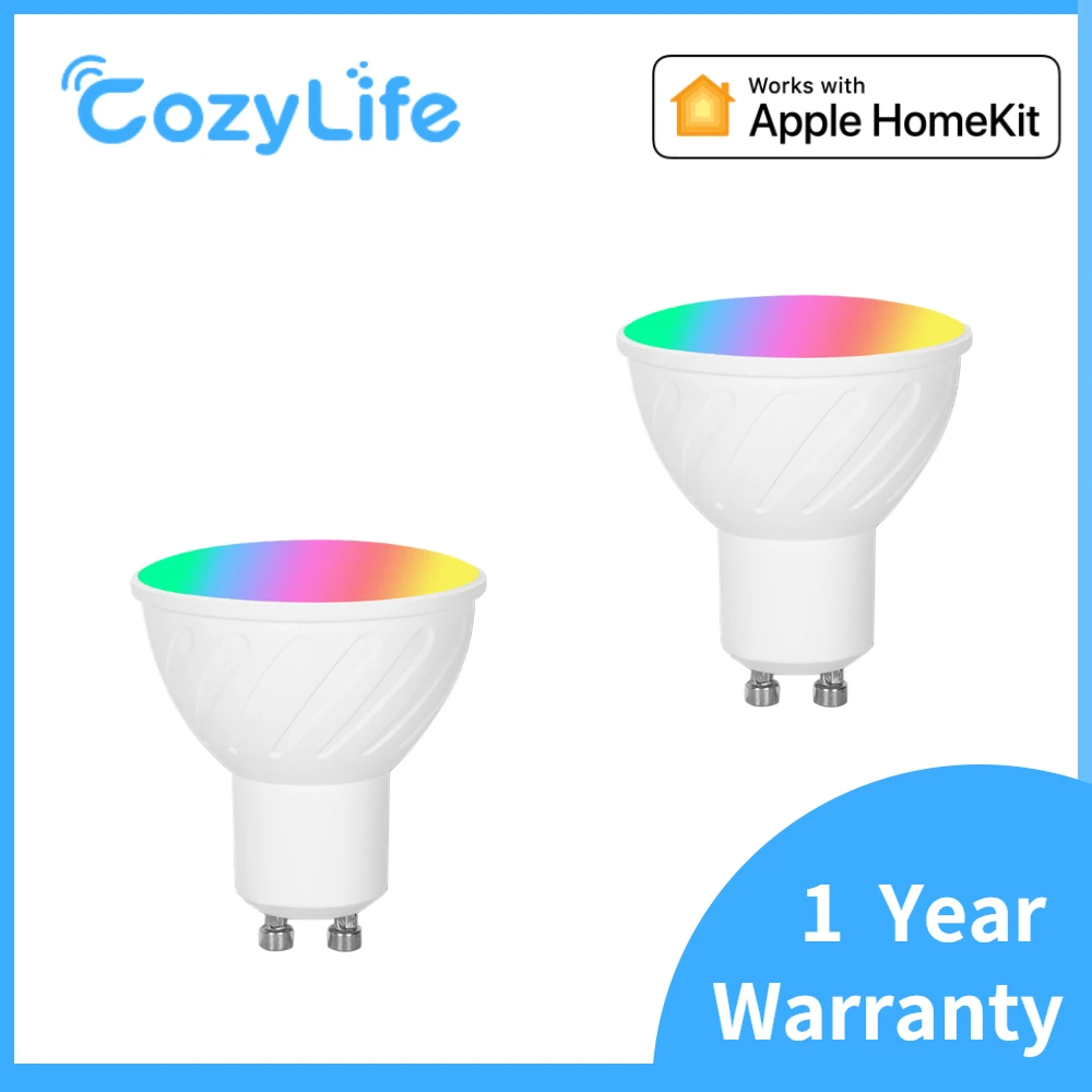 CozyLife Smart Spotlight 5W GU10 WiFi ściemniania lampy Anti-dazzle żarówki 110V 220V wsparcie Apple HomeKit dla domu salon