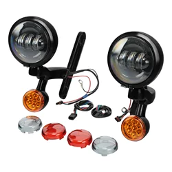 Motorfiets Richtingaanwijzer Led Spotlight Mistlichtbeugel Voor Harley Road King Flhr 1994-2013 Electra Street Glide Flhx 2014-2023