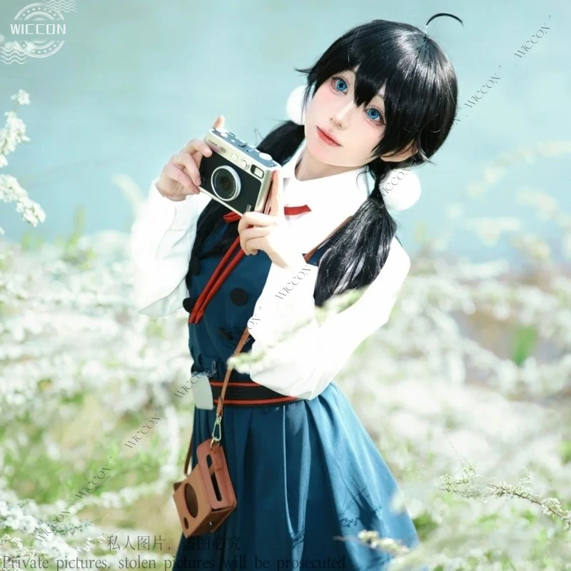 Kitashirakawa Tamako Anime Tamako Markt Cosplay Tamako Kostuum Pruik JK Uniform Kousen Hoofddeksels Halloween Party Meisjes Vrouwen