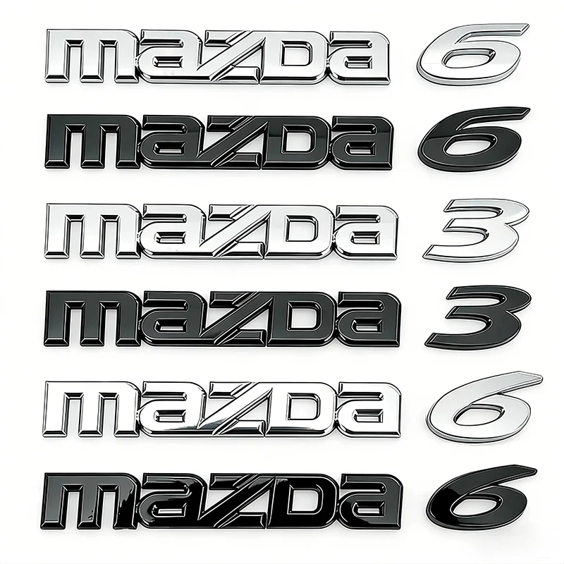 1PCS 3D ABS Car Letter Emblem Badge Sticker for Mazda 3 Mazda 6 - Rear Tail Trunk Decal Auto Exterior Styling Accessories Mazda8