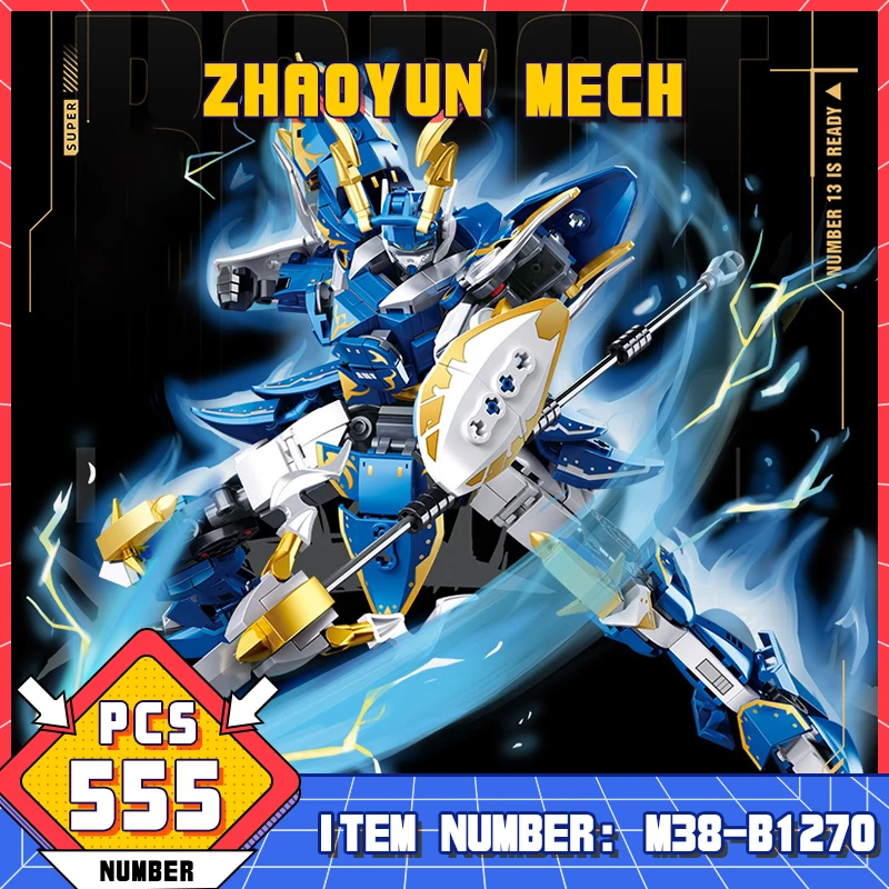 

M38-B1270 Sluban Three Kingdoms Series Victory General Zhao Yun Mecha Building Blocks Assembly Robot Block Toy Boy Birthday Gift