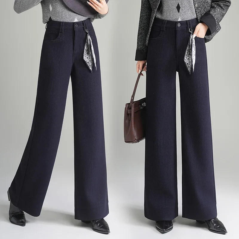 

Draped Pants Women's Winter Commuting Straight Casual Pants