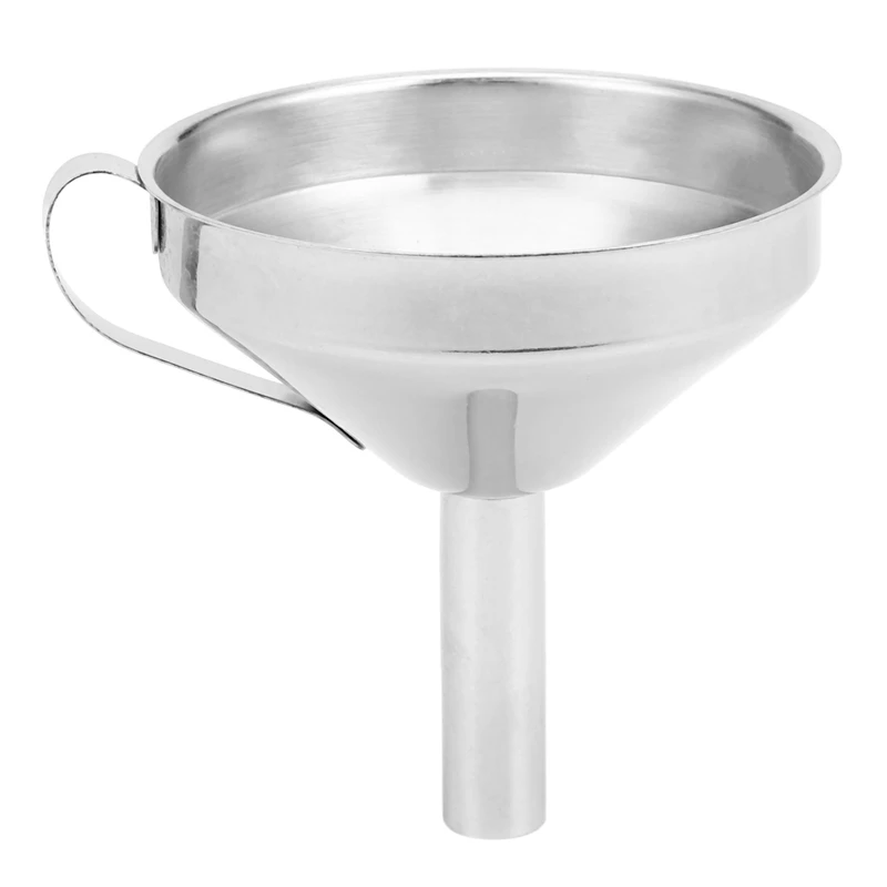 Stainless Steel Kitchen Funnel With Detachable Filter For Transporting Liquids& Fluid, Adding Ingredients Jams And Marmalades To