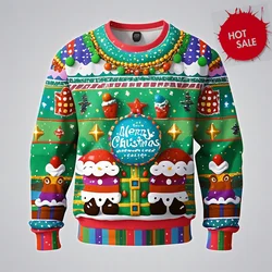 Christmas Sweater Novelty Christmas Sweaters Men And Women 3d Print Pullover New In Hoodies & Sweatshirts Kids Long Sleeve Tops