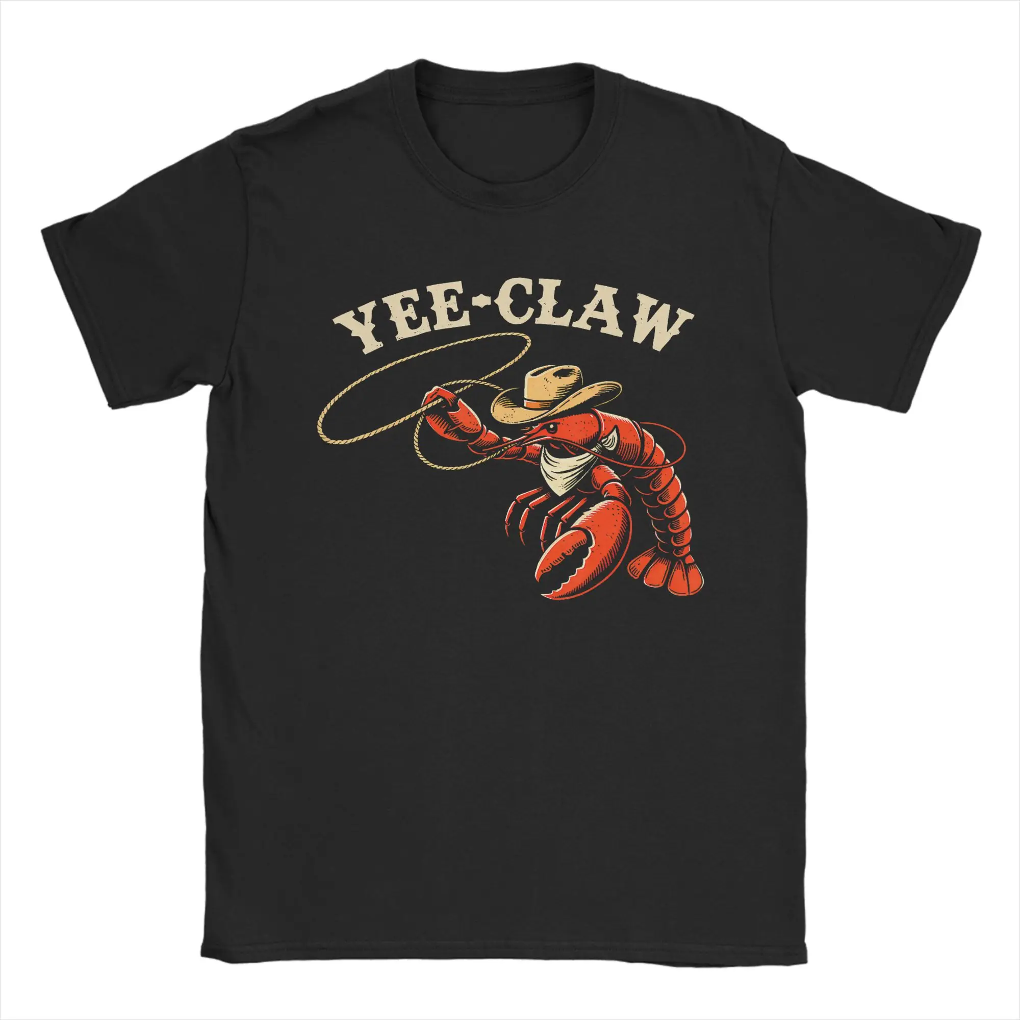 Vintage Yee Claw Funny Vintage Crawfish Boil Cajun Seafood Festival  T-Shirts Men T Shirts  Short Sleeve Tees Party Tops