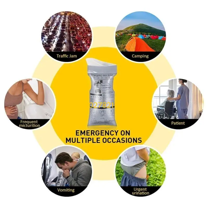

547B Disposable Urine Bag Multipurpose Emergency Vomiting Bag Urine Bag Solution Compact Travel Companion