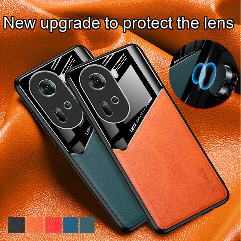 Magnetic Suction Holder Case For OPPO Reno 11 5G 11F Reno 10 Pro Plus Protective Cover Shockproof Frame Coque Fundas