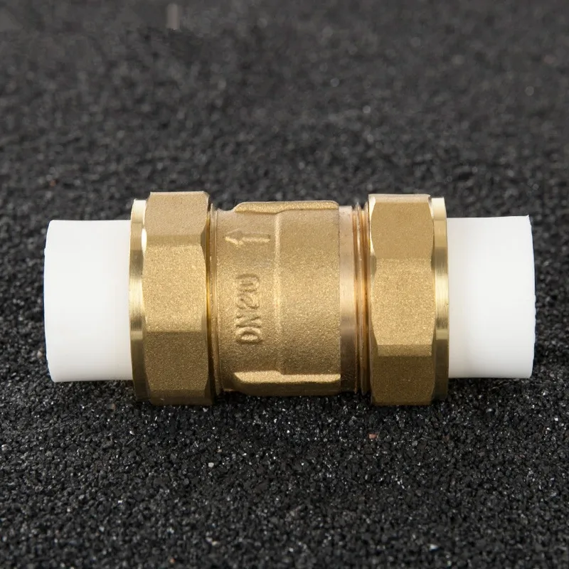 1Pc Brass Vertical Lift Check Valve Union/Loose Joint One-way Non-return Valve /2