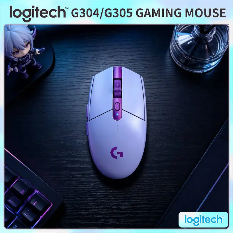 Logitech G304 Wireless Gaming Mouse LIGHTSPEED Tech 12000 DPI HERO Sensor 1ms Response 9-Month Battery Flexible Design Gamers