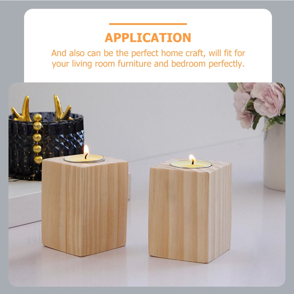 

3pcs C Holders Wooden Tealight Rustic Home Decoration Wedding Party Centerpiece nament C Votiv