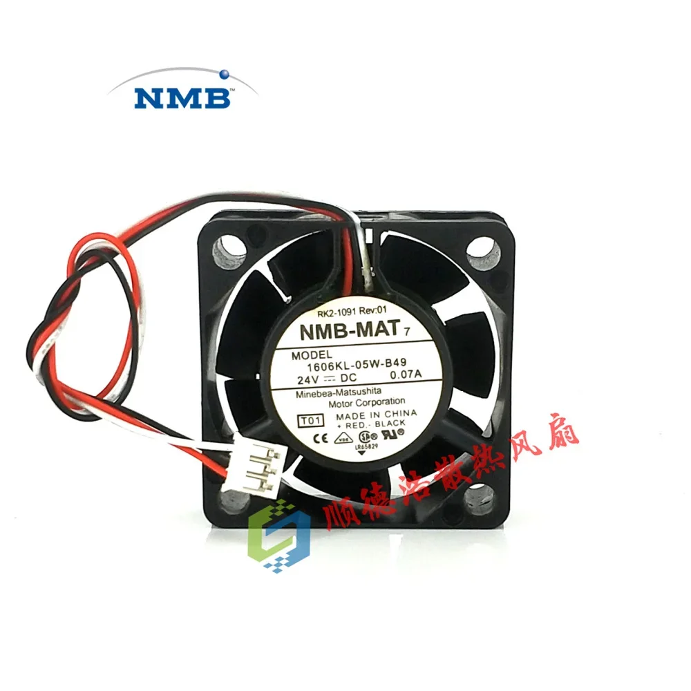 

NMB 1606KL-05W-B49 T01 DC 24V 0.07A 40x40x15mm 3-Wire Server Cooling Fan