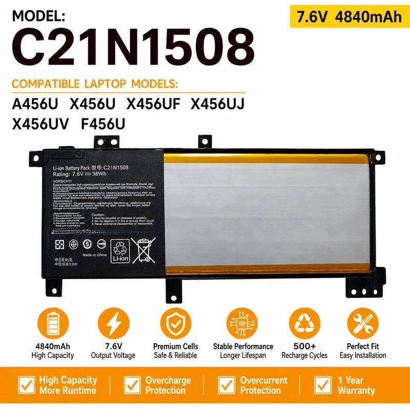 Suitable for ASUS X456U A456U K456U F456U C21N1508 notebook battery