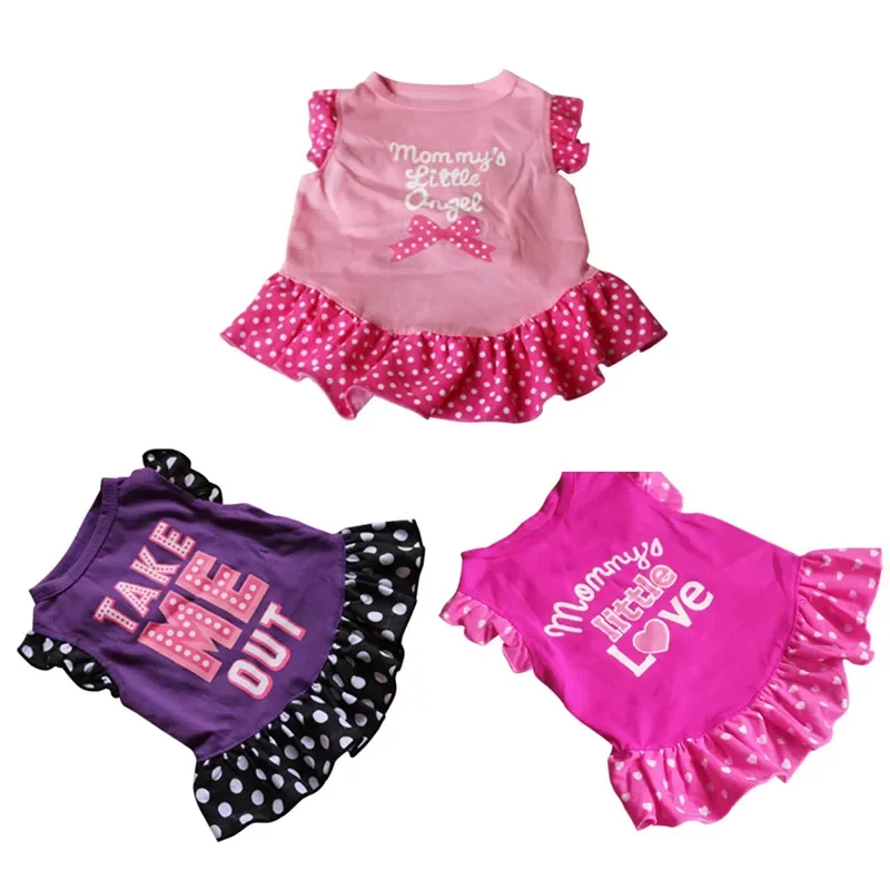 

Lovely Dog Skirt Sweet Small Dress Dog Pet Dress Puppy Princess Tutu Clothing Wedding Party Bow Vest T Shirt Costume Dog Clothes