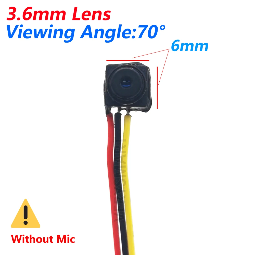 Mini Caméra AHD 720P d'Nikde 6x6mm, Micro, pour Système DVR HD