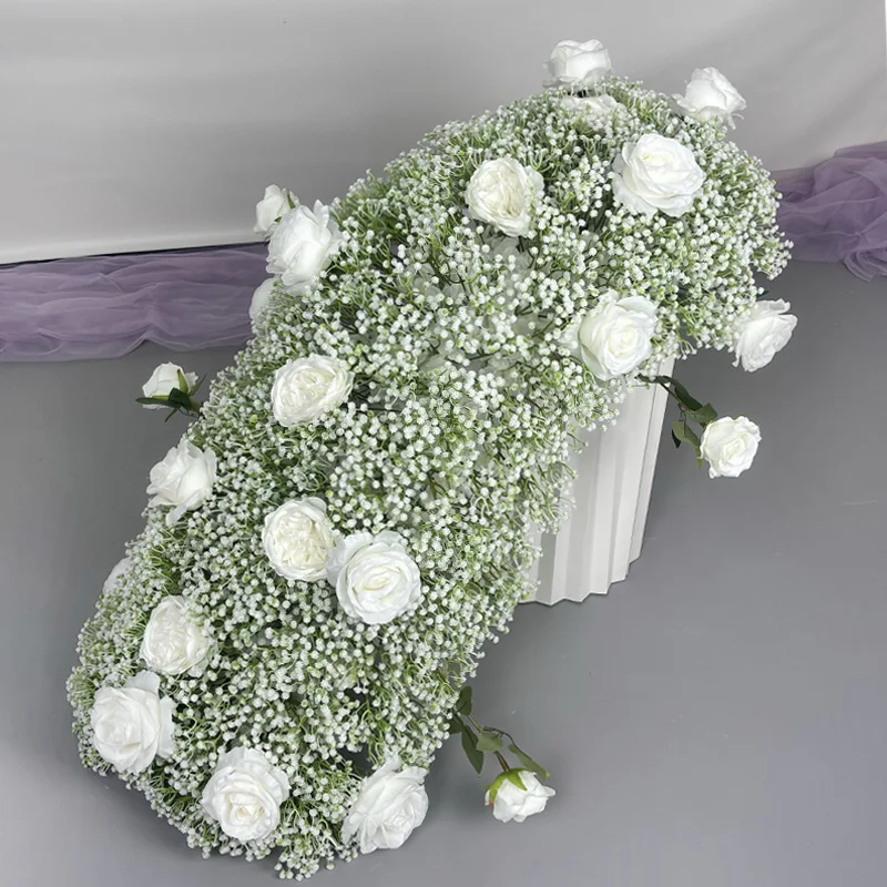 Artificial Babys Breath Wedding Decoration Flower Arch Arrangement Background Decor gypsophila Flower Ball Road Lead Flower