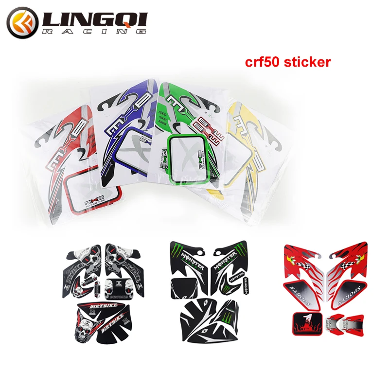 Voor Crf50 Body Kit Motorfiets Sticker Decal Graphics Kuip Universele Dirt Pit Bike Motorcross