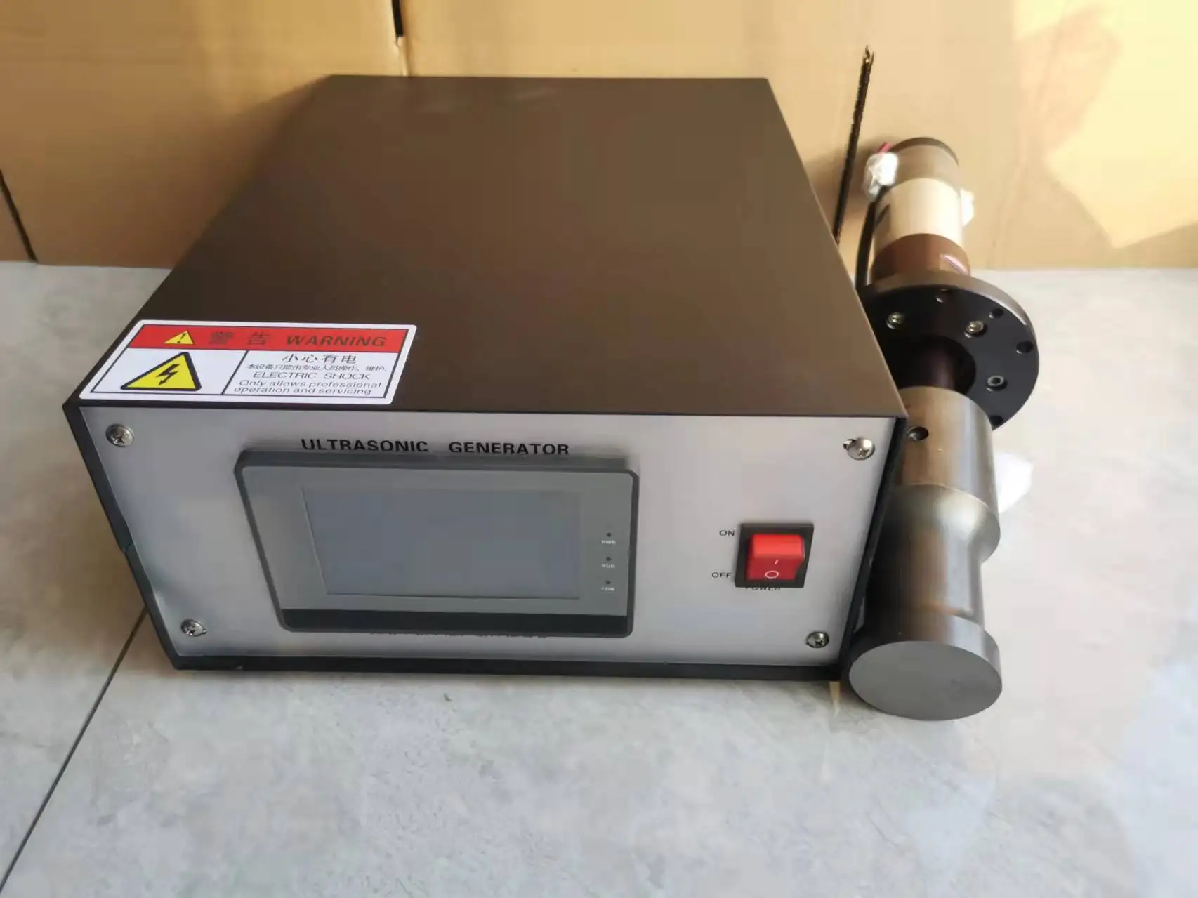 

18KHZ Digital automation Ultrasonic Transducer Generator Welding soldering Machine with cutt head FOR non-woven fabrics SEALING