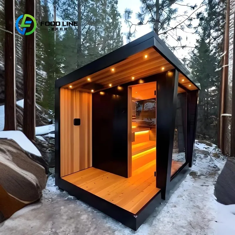 Customized Outdoor Wooden Sauna Barrel With Clear Glass Door And Metal Hoops For Garden Spa Wellness Bulk Order Huge Discount