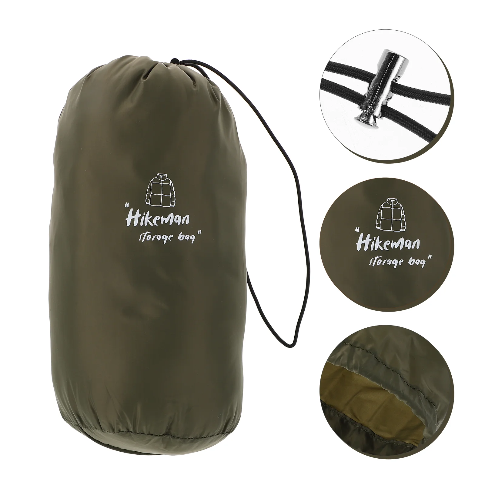 

Down Jacket Storage Bag Nylon Self Compression Sack Hiking Outdoor Camping Travel Green Sleeping Round Clothes ganizer Dustproof