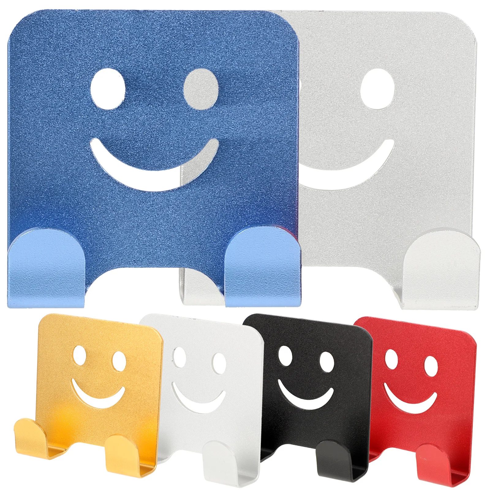 

6Pcs Back Door Strong Suction Hook Premium Aluminum Clothes Towel Hook Assorted Colors Home Office Bathroom Organizer