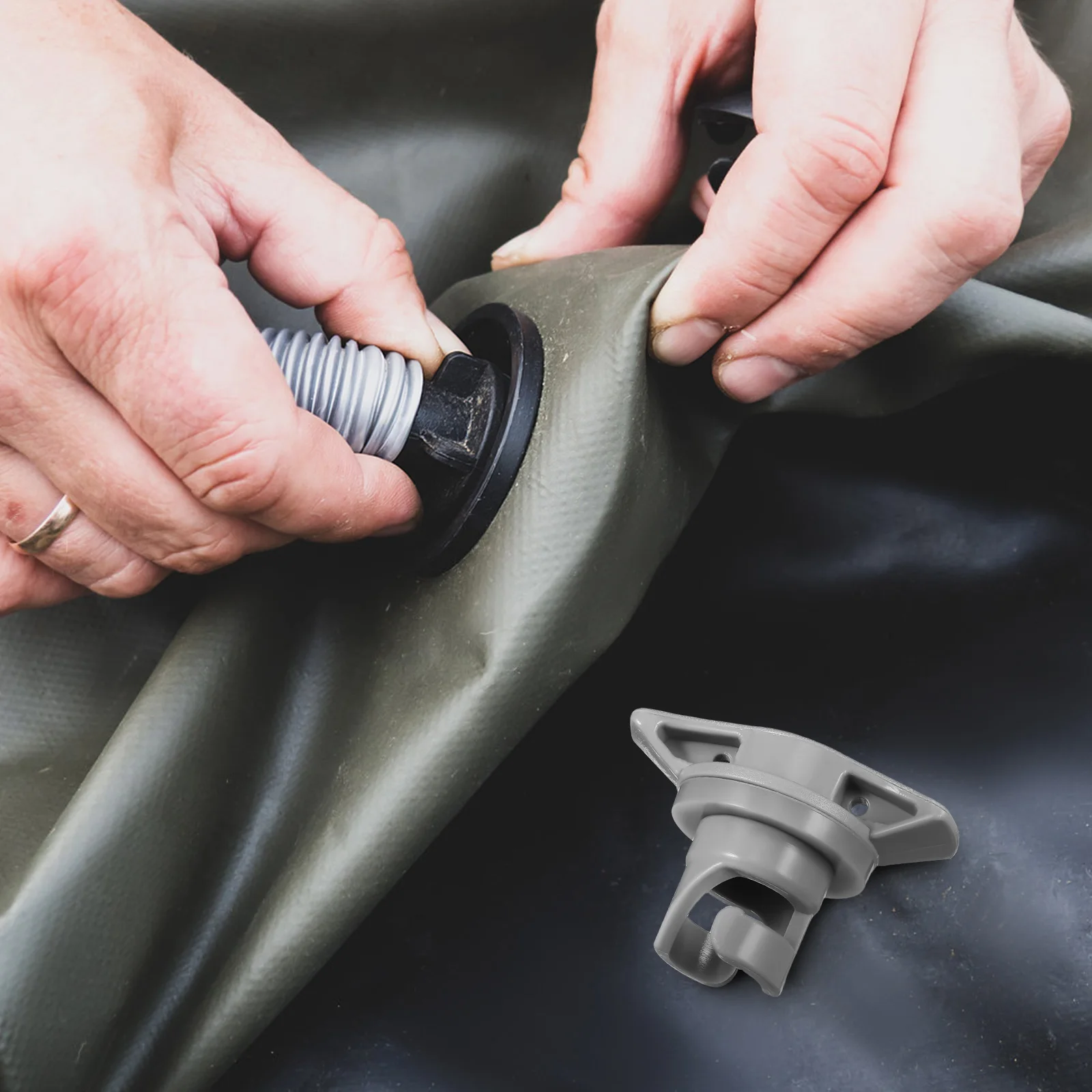 

Kayak Air Cap 4 Pcs Inflatable Boat Valve Cover Plug Adapter for Paddle Board Inflatable Craft Accessory