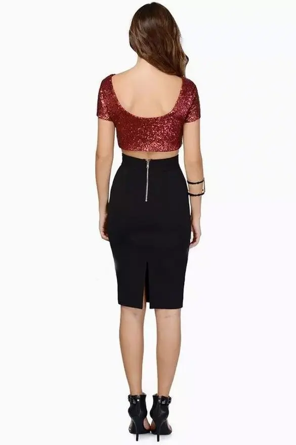 女性キラキラクロップトップスフルスパンコールグリッターパーティーシャツ半袖クルーネックスパークルブラウスデートナイト Tシャツ