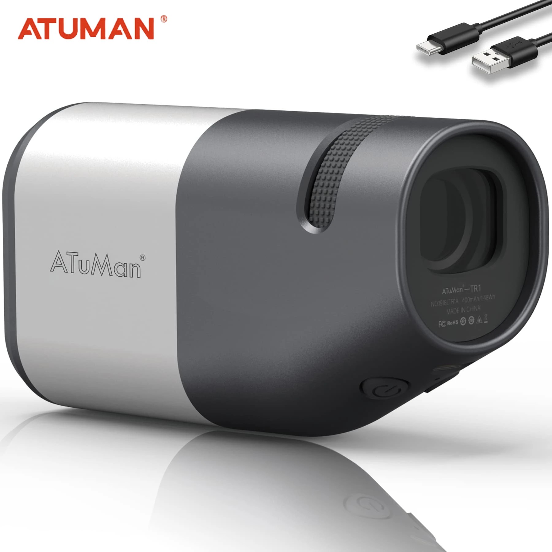 Atuman TR1 800/1200m Distance Meter 6X Optical Scope with Slope Correction Golf Laser Rangefinder Monocular for Outdoor Sports