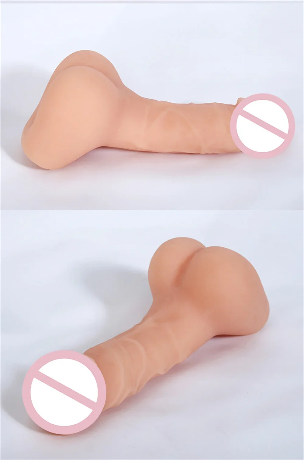 Realistic Dildo Male Penis Artificial Vagina Insert Plug 2In1 Female Gay Masturbation Cup Pocket Pussy Couple Adult Toys For Sex