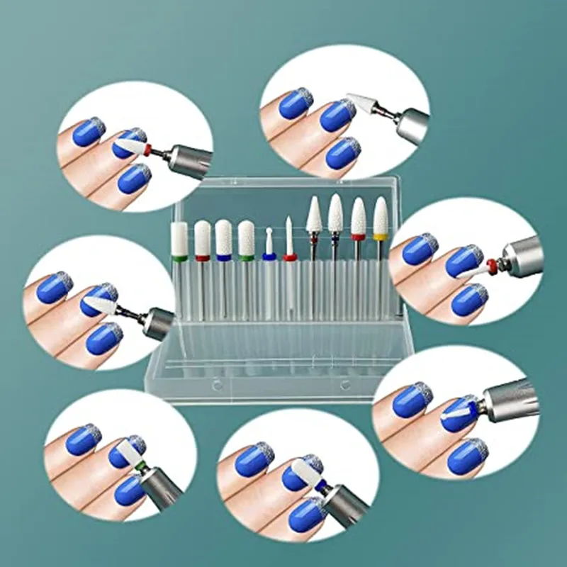 複数のモデル セラミックネイルドリルビット マニキュアマシンアクセサリー 回転式電動ネイルファイル マニキュアカッター ネイルアートツール