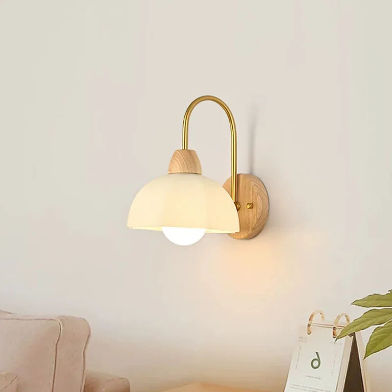 Cream style minimalist wall lamps bedroom bedside study foyer living room home decoration wall lighting indoor lighting