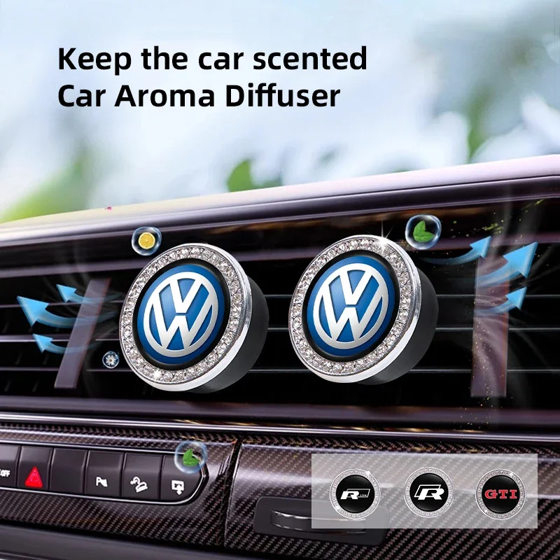 Ambientadores con Clip de Perfume sólido para coche, accesorios para VW GTI Polo Golf Passat Tiguan Arteon Touareg Taigo Caddy Jetta Beetle MK6