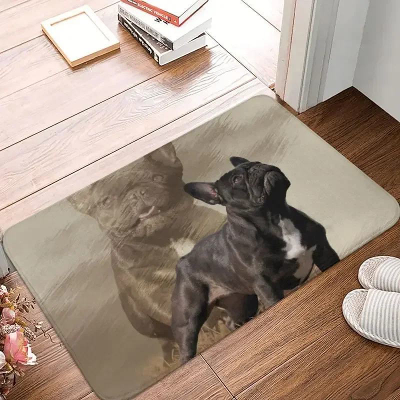 Personalizzato Cool Bulldog francese zerbino tappetino antiscivolo Pet Dog bagno cucina camera da letto tappeto 40*60cm