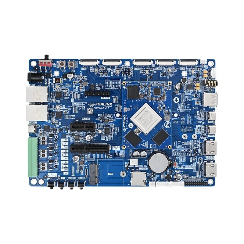 ARM Rockchip RK3588 SoM AIoT Evk Development Board with 8GB RAM 64GB eMMC 6 TOPS NPU for Edge Computing