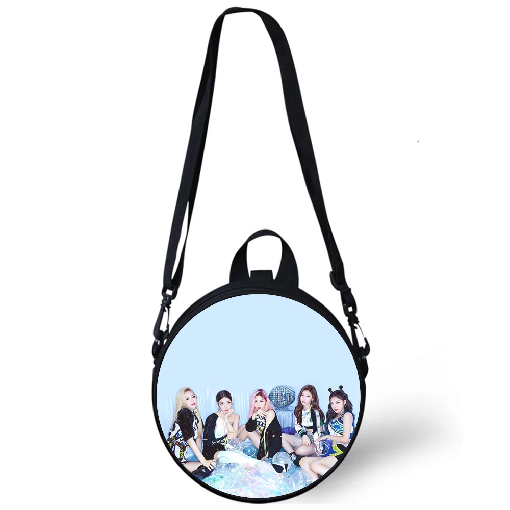 KPOP ITZY Child kindergarten Bag 3D Print Crossbody Shoulder Bags For School Women Mini Round Bagpacks Rugtas Baga