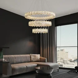 Modern Crystal Ceiling Lights 2024 New LED Lamps Chandeliers Lighting Fixtures Home Lustres for Living Room Decor Lampara Techo