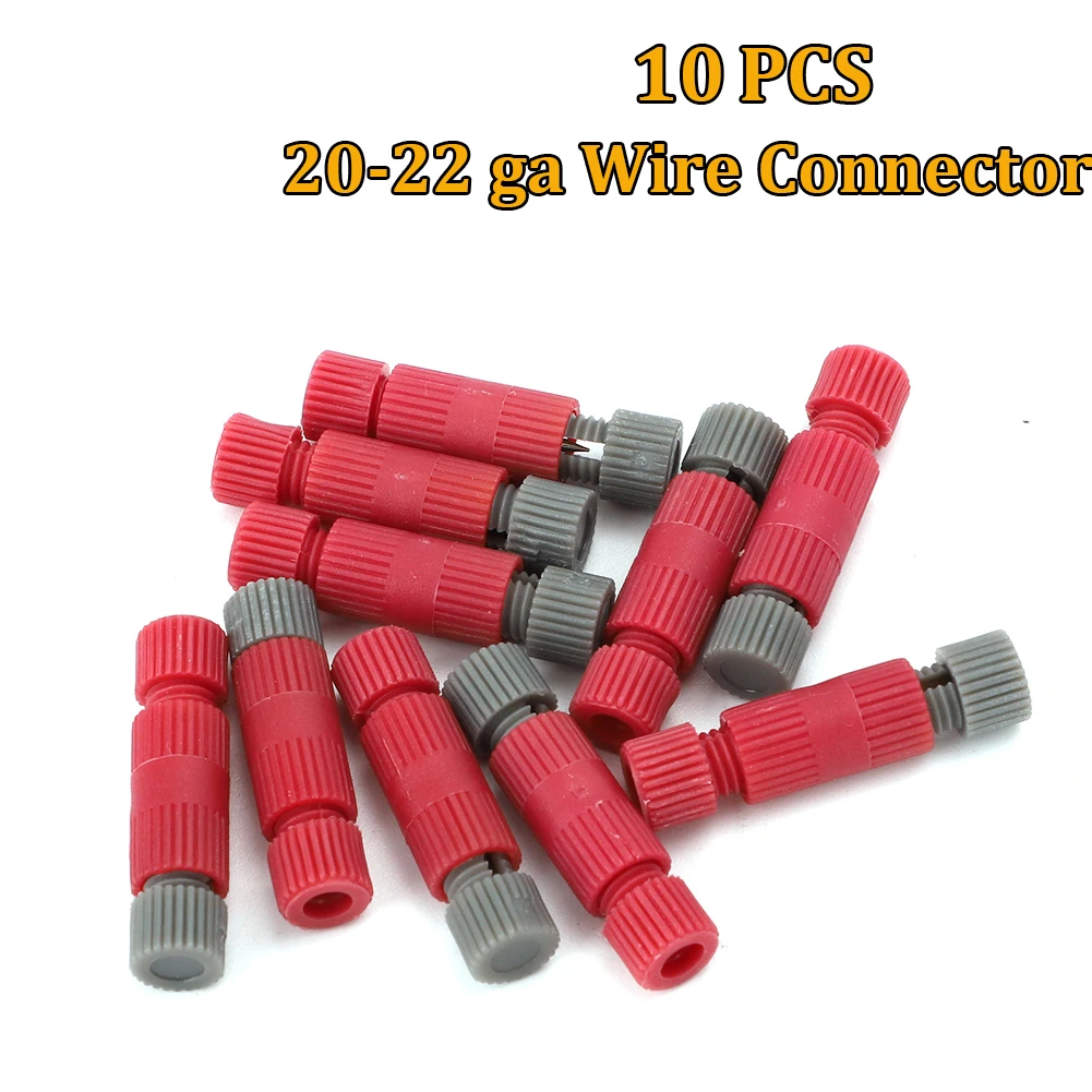 Conectores de cableado ga para calibre de cable rojo 20-22 Ga, paquete de 10