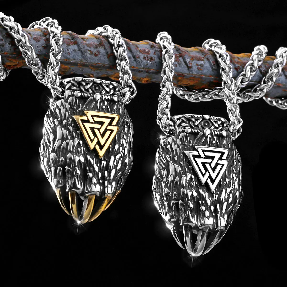 

Titanium Steel Stainless Steel Bear Claw High-quality Viking Necklace Men's Retro Amulet Pendant Necklace Jewelry Gift Wholesale