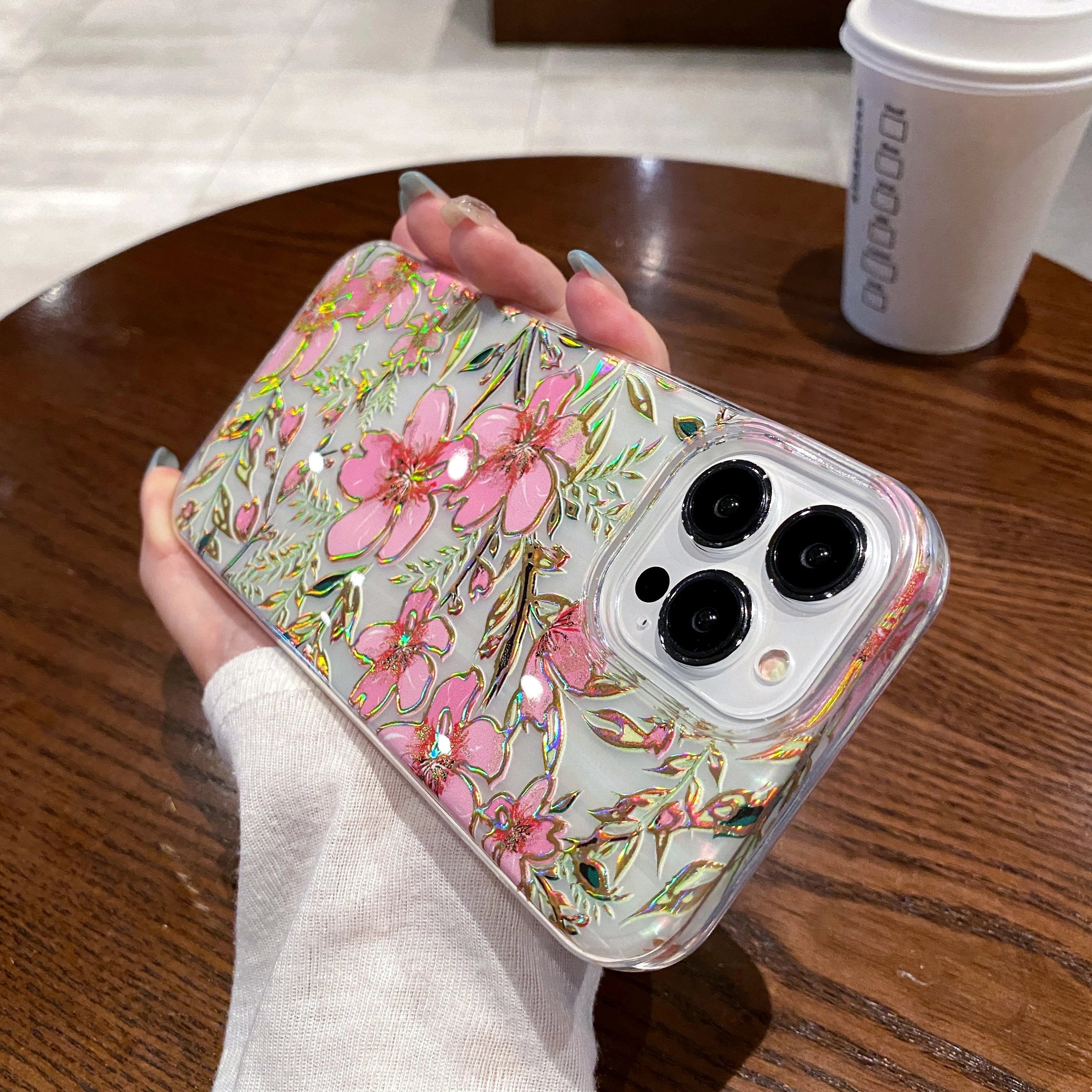 Fashion Mom\'s gift Flower phone case For iPhone 14 13 12 11 Pro Max Fall resistant Shockproof Soft TPU Silicone Protective Cover