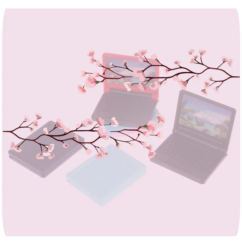 

1Pcs Dollhouse Laptop Model 1/12 Dollhouse Office Computer Toys Dolls House Decoration Accessories
