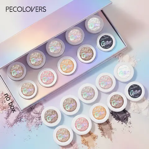 10PCS/SET Glitter Highlight Eyeshadow Palette Mashed Potatoes Texture Lasting Shimmer Illuminator Brighten Highlighter Eye Cosmetic