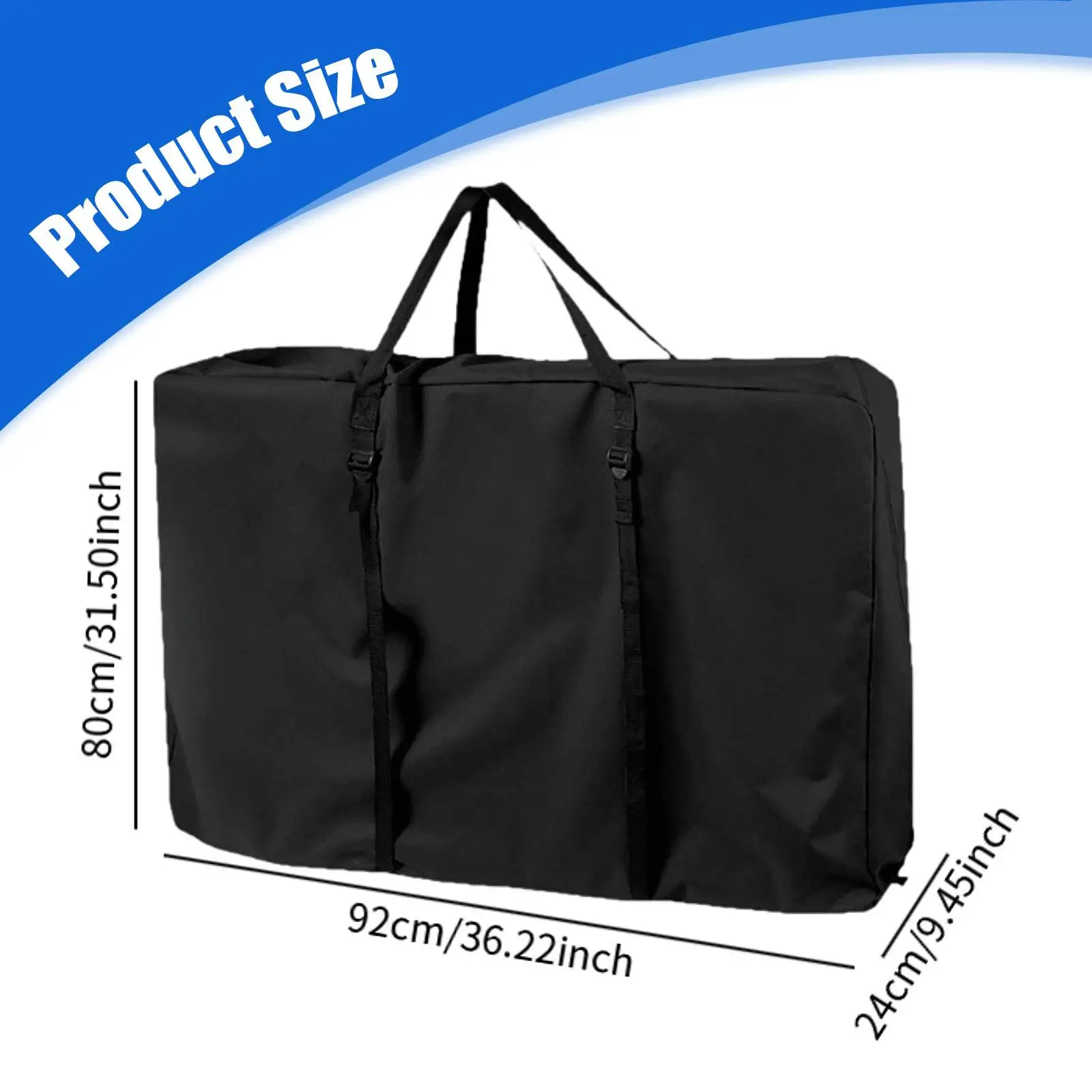 Storage Bag for Folding Chairs, Zippered Cover for Folding Recliner Chairs, Lightweight Carrying Case for Folding Sun Loungers