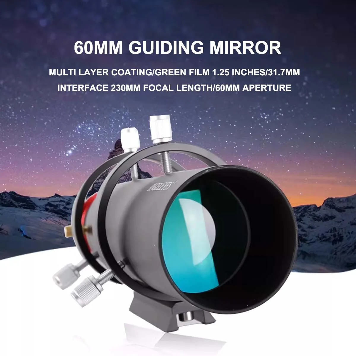 

Аксессуары для астрономических телескопов: металлическое направляющее зеркало калибром 60 мм для высокоточной наблюдения за глубоким космосом и поиска звезд.