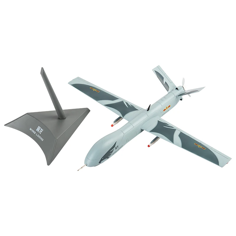 1:26 Scale Wing-loong UAV Simulation Alloy Airplane Model Military Militarized Combat Aircraft Collection Toy Gift