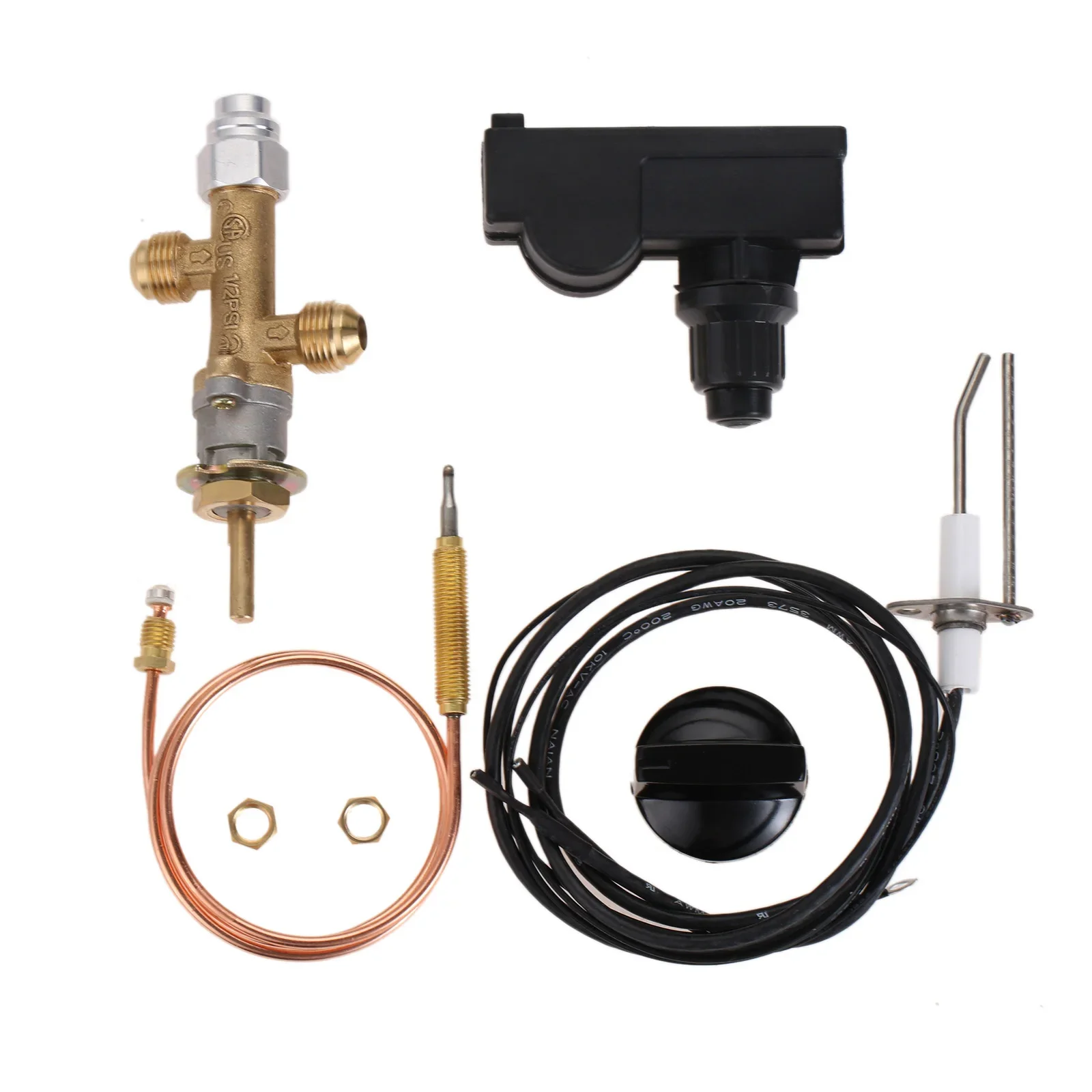 Failure Valve Safety Control Kit with Battery Igniter Aaa Assembly Fire Propane Pit/fireplace Parts Flame