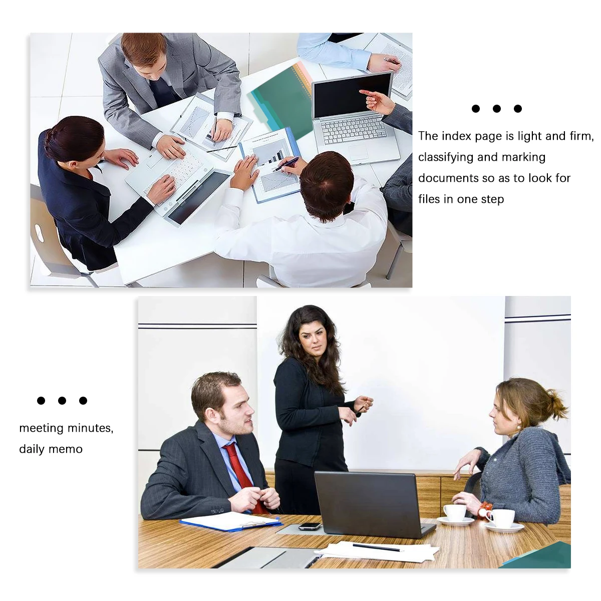 

5 Sets Pp Page Dividers Insertable Tab Classified Notebook Organizers Natural Color Office School Stationery