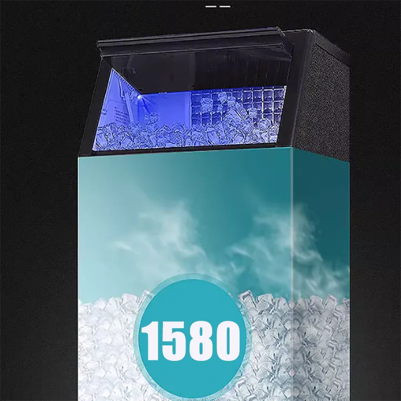 ماكينة صنع الثلج المحمولة 30 كجم ماكينة صنع الثلج المنزلية التجارية ماكينة صنع مكعبات الثلج اليدوية للمياه المعبأة في زجاجات على سطح الطاولة ماكينة صنع مكعبات الثلج الكهربائية #2