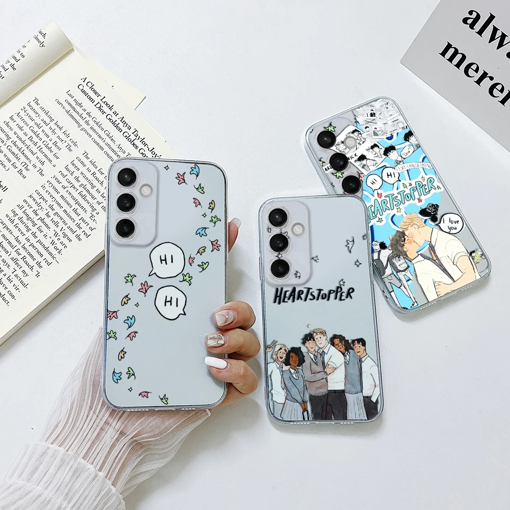 Heartstopper Phone Case For Samsung S24 S23 S22 S21 S20 S10 FE Note20 Note10 Plus Ultra Lite 5G Clear Soft TPU Cover