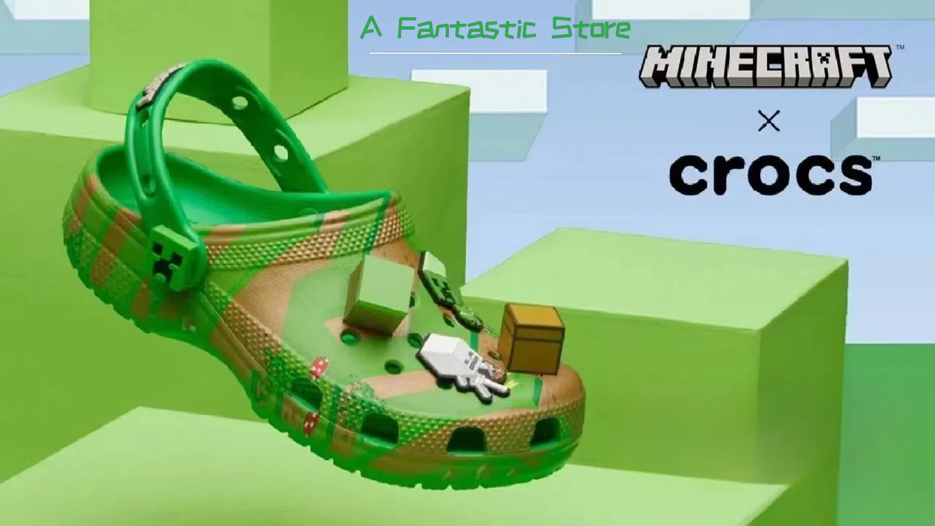 Crocs x Minecraft Kids Kawaii Melody Cinnamoroll Cute Boys Girls Sandals Children Slippers Non-Slip Beach Home Shoes Kid Gift