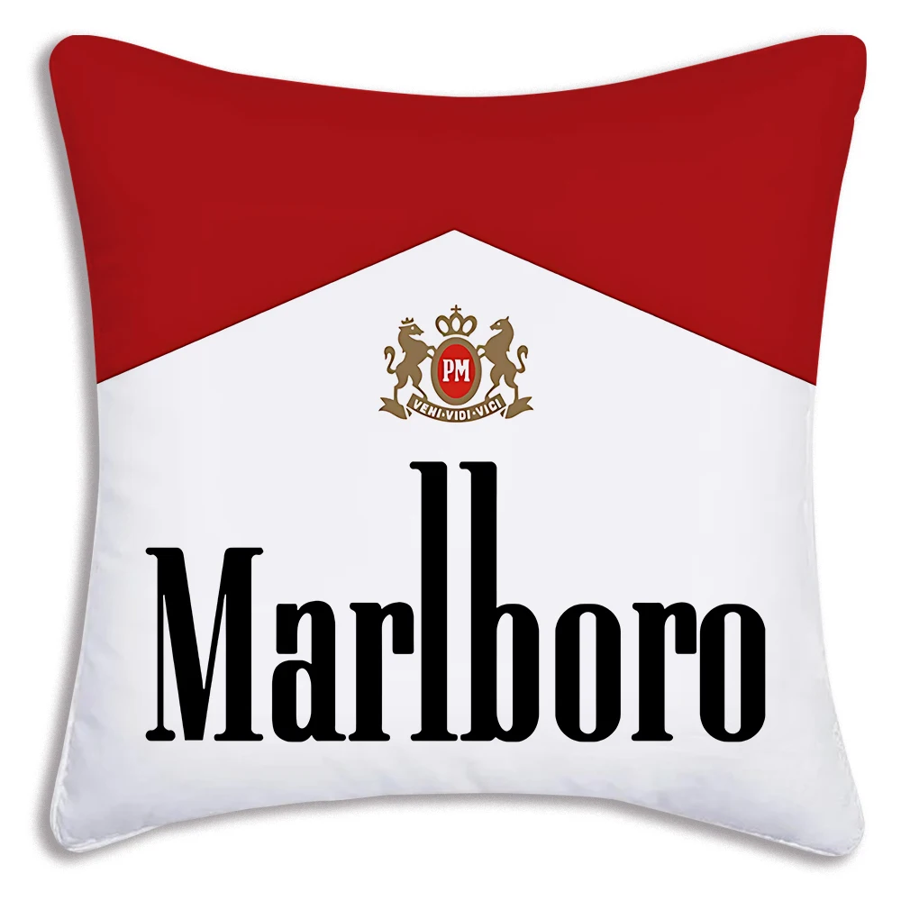 Pillow Covers Sofa Decorative Home Double-sided Printing Short Plush Cushion M-Marlboros Cover