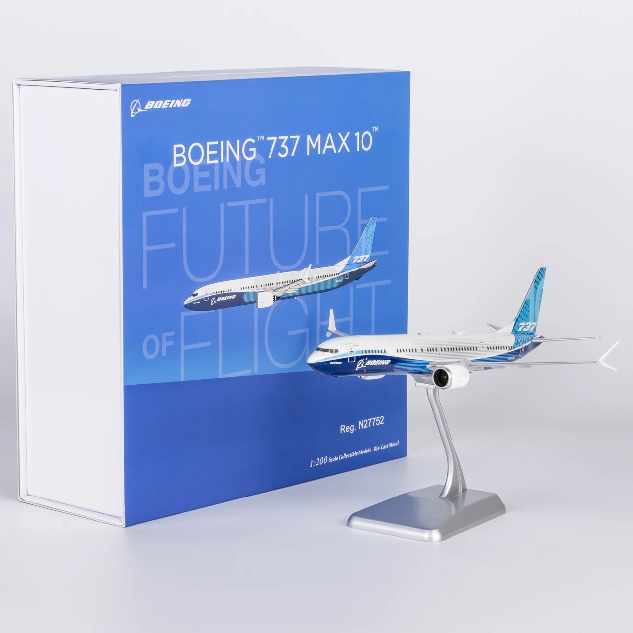 

95006 Alloy Collectible Plane Gift NG Model 1:200 Boeing "House Color" B737 MAX 10 Diecast Aircraft Jet Model N27752
